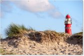 Muurdecoratie Strand - Vuurtoren - Duin - 180x120 cm - Tuinposter - Tuindoek - Buitenposter