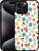 Cazy Hardcase Hoesje geschikt voor iPhone 15 Pro Max Tropical Fruit