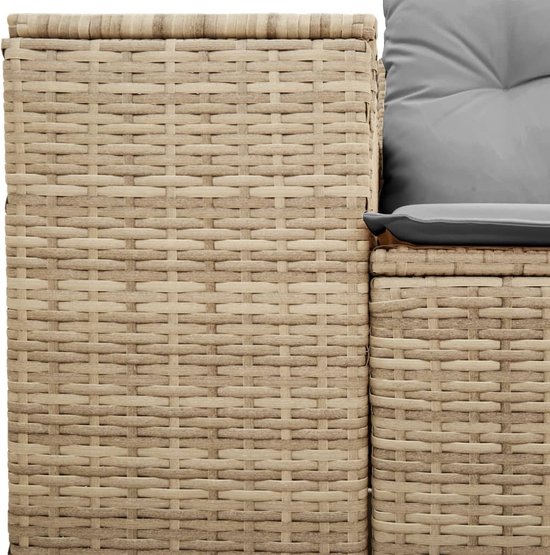 vidaXL-Tuinbank-2-zits-met-kussens-poly-rattan-beige