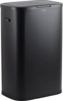 Poubelle Luzzo® New Jersey Push 55 litres - Zwart mat