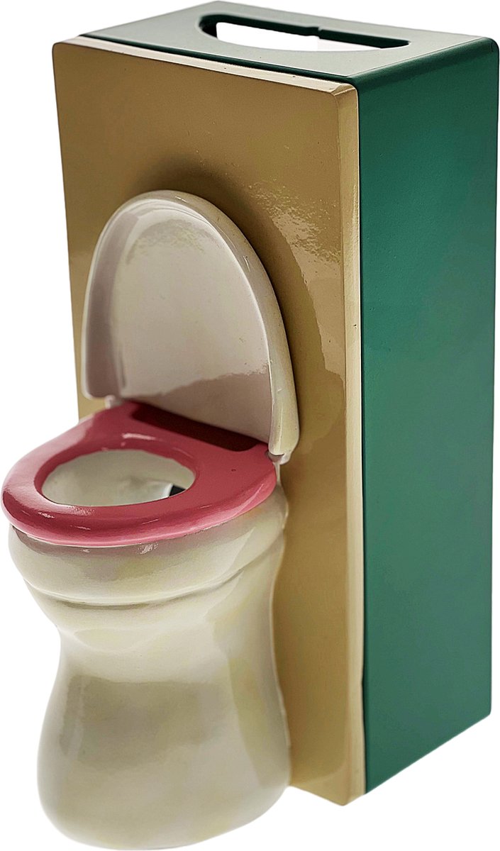 Rotary Hero Tissuebox & Dispenser - Handgeschilderd, Perfect voor Badkamer & Kantoor, 17x13.5x26cm