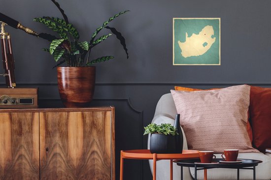 Stickers muraux - Film autocollant - Illustration de Afrique du Sud sur un vieux papier - 30x30 cm - Film adhésif - Stickers muraux Chambre d'enfant - Papier peint autocollant