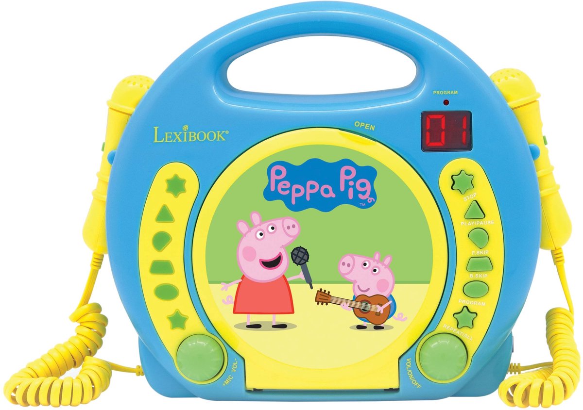 Peppa Pig Draagbare CD Speler met 2 Microfooons