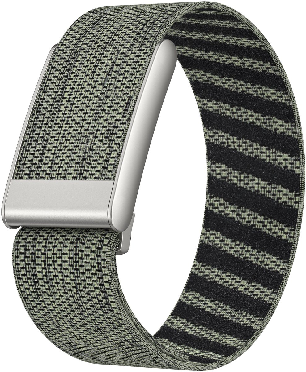 Strap-it Elastisch nylon bandje - geschikt voor de Whoop MG (grijs-groen)