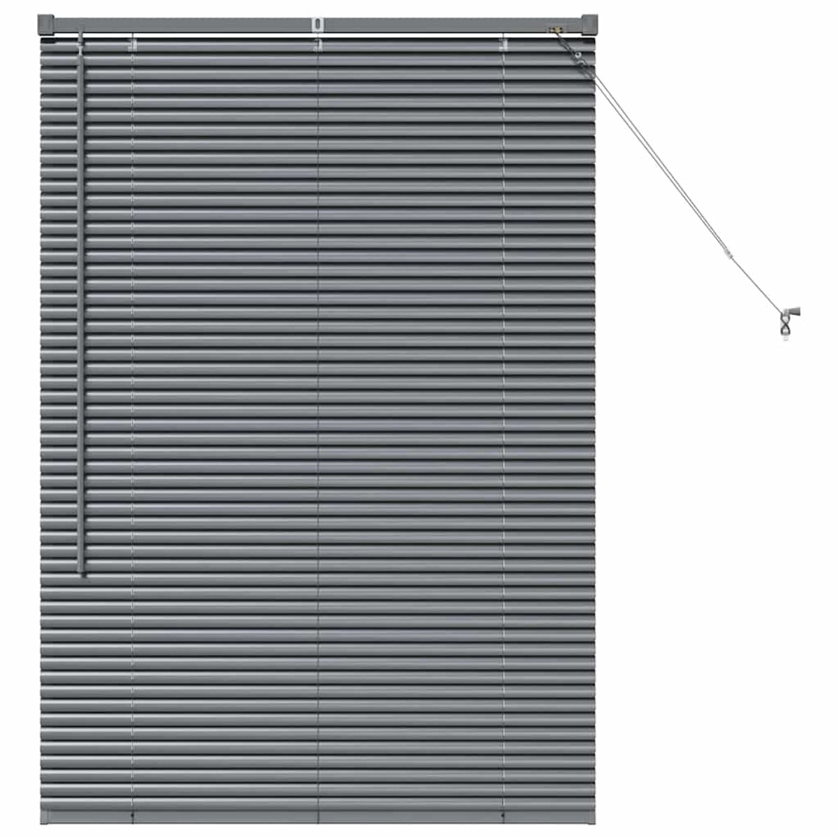 vidaXL - Venetiaanse - jaloezie - Donkergrijs - 130 - x - 95 - cm - 25 - mm - Aluminium