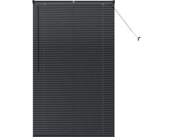 vidaXL - Venetiaanse - jaloezie - Zwart - 175 - x - 105 - cm - 25 - mm - Aluminium