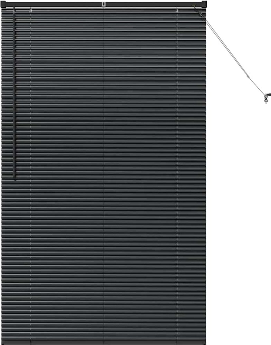 vidaXL - Venetiaanse - Jaloezieën - Zwart - 175 - x - 105 - cm - Aluminium