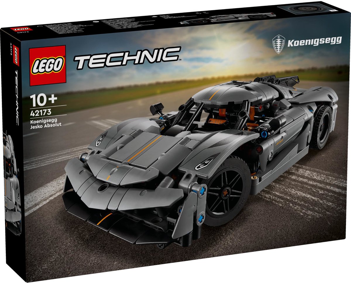 LEGO Technic Koenigsegg Jesko Absolut grijze hypercar 42173