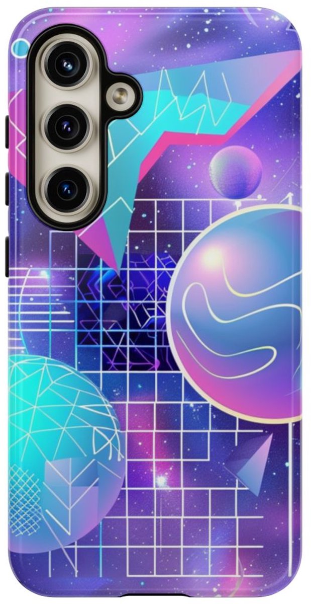 Abstract Geometrisch Ruimteontwerp – Telefoonhoesje Geschikt voor Samsung Galaxy S24