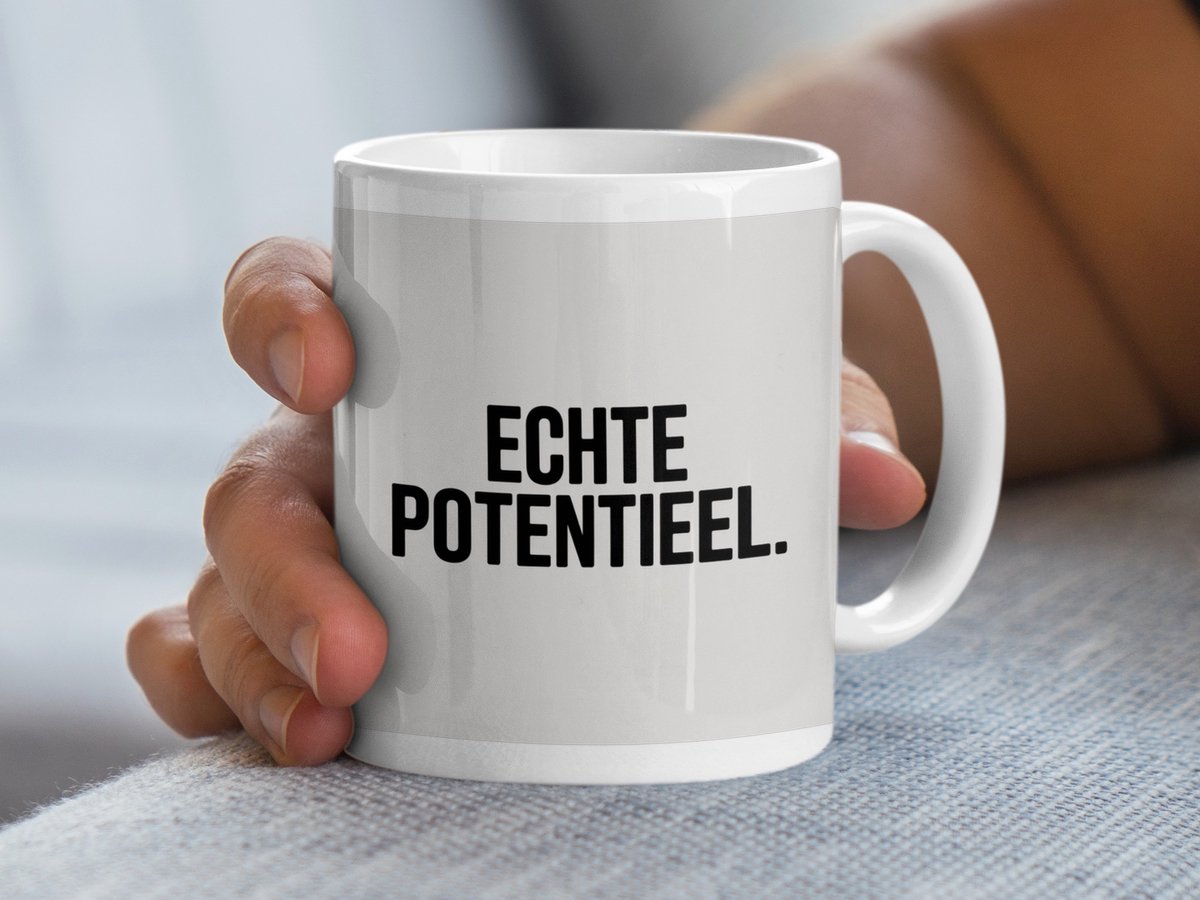 Motivational Quote Mok, Echte Potentieel Design, Inspirerende Cadeau Mok, Positieve Vibes Koffiemok, Thee Mok, Office Mok, Werk Mok