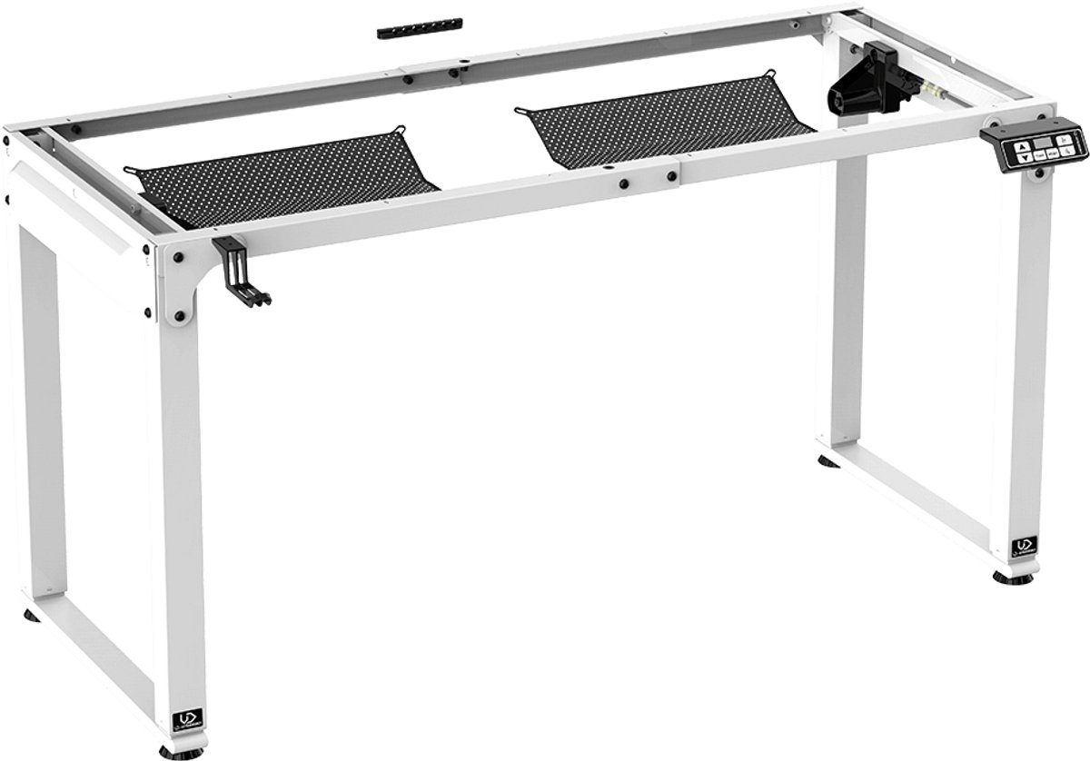 Ultradesk UPLIFT Verstelbaar Bureauframe – Wit – Elektrisch Zit-Sta Frame voor Gaming, Kantoor en Home Office – Zonder Blad