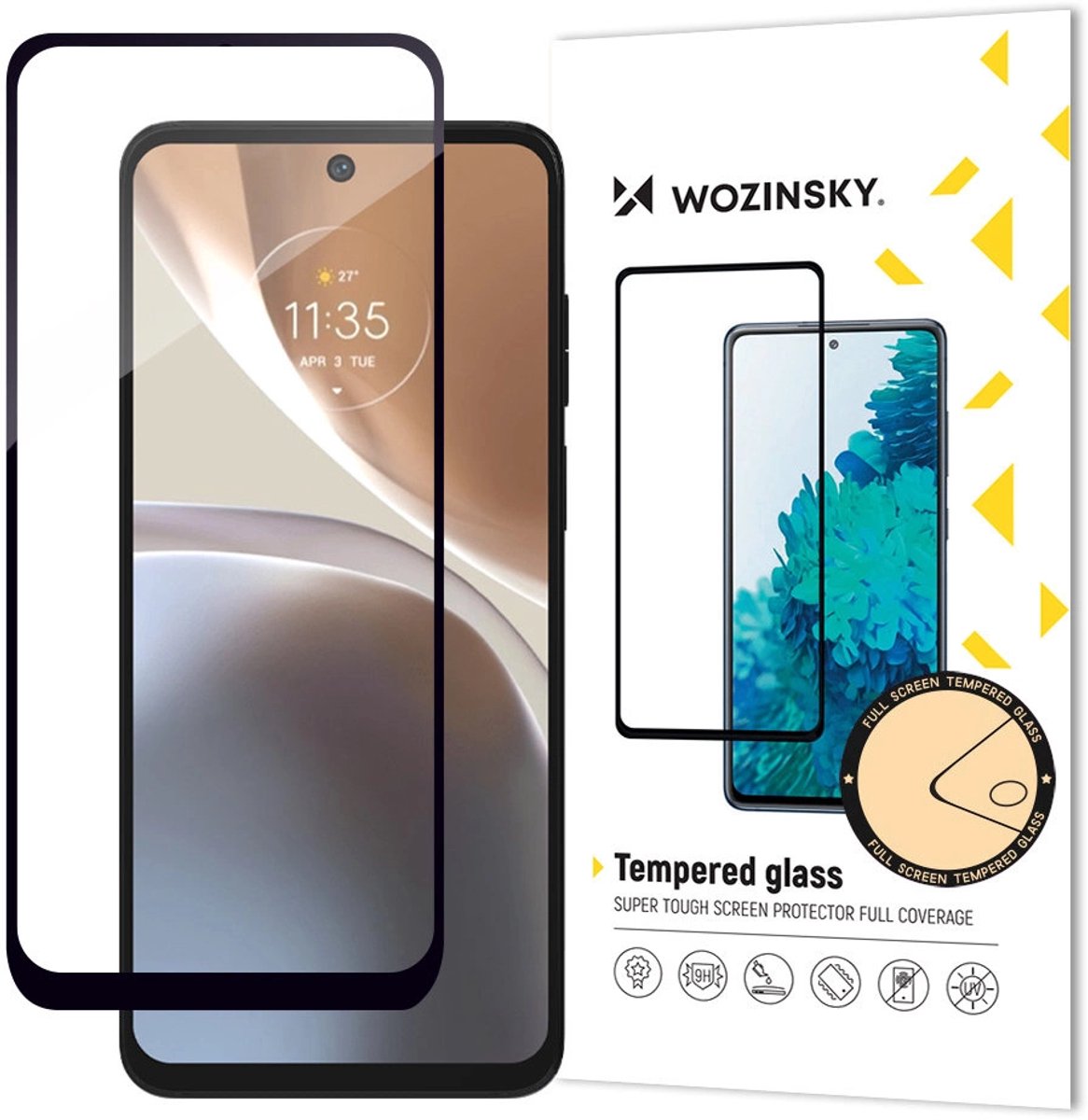 Wozinsky Gehard Glas Volledige Lijm Voor Honor X7 Met Frame Volledig Scherm Met Bescherming