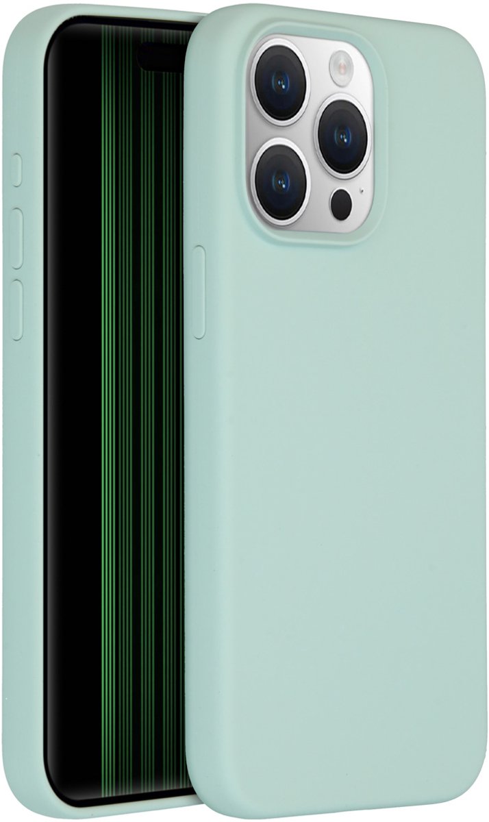 Accezz Hoesje Geschikt voor iPhone 15 Pro Max Hoesje Siliconen - Accezz Liquid Silicone Backcover - blauw