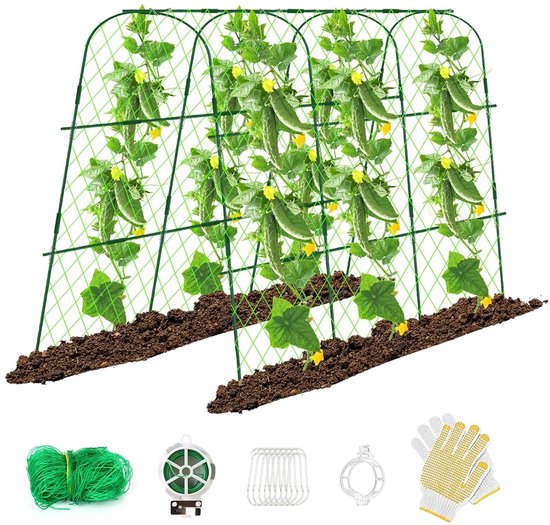 Foto: U frame komkommer trellis stabiel en ruimtebesparend 1 stuk staal