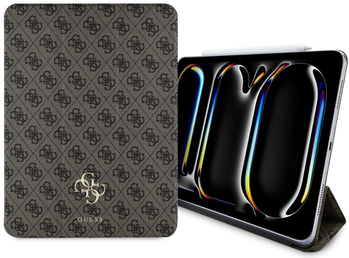 Guess Magnetische Hoes Voor Ipad Pro 13 2024 Met 4G-Logo Beschermende Hoge Kwaliteit