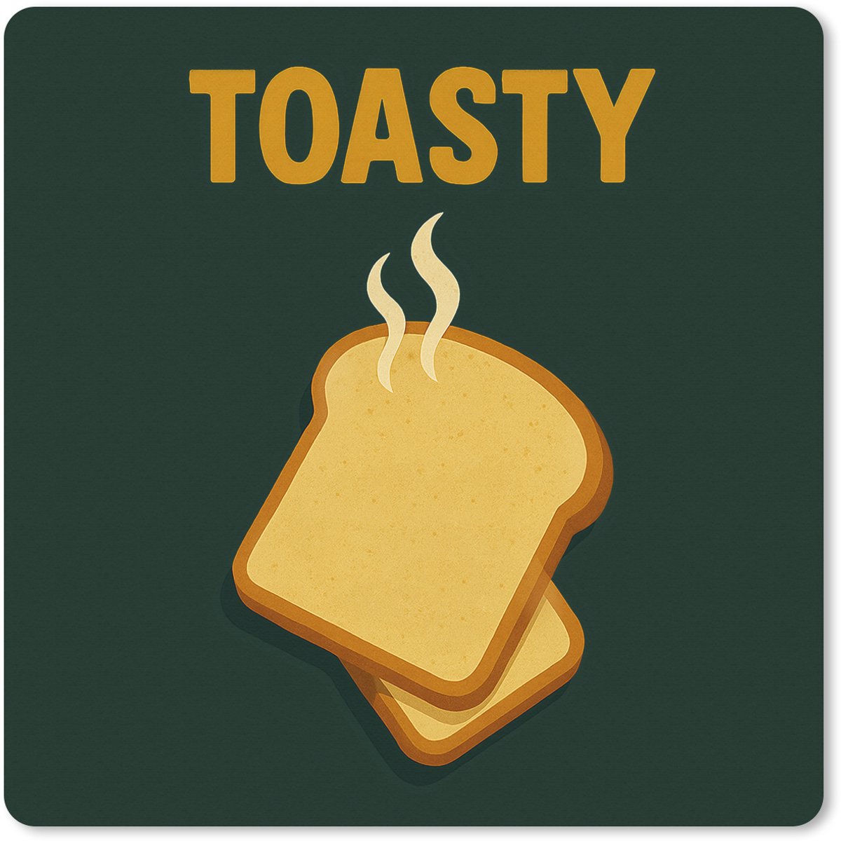 Muismat XXL 60x60 cm - Bureau onderlegger - Bureau mat Brood - Tosti - Groen - Minimalistisch - Bureaumat - Gaming mousepad xl - Bureaulegger groot - Computer deskmat