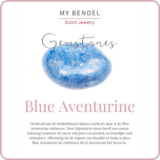 My Bendel - Collier en or avec pendentif hexagone Aventurine Blue - Collier en or avec pendentif hexagone Aventurine Blue - Avec emballage cadeau de luxe