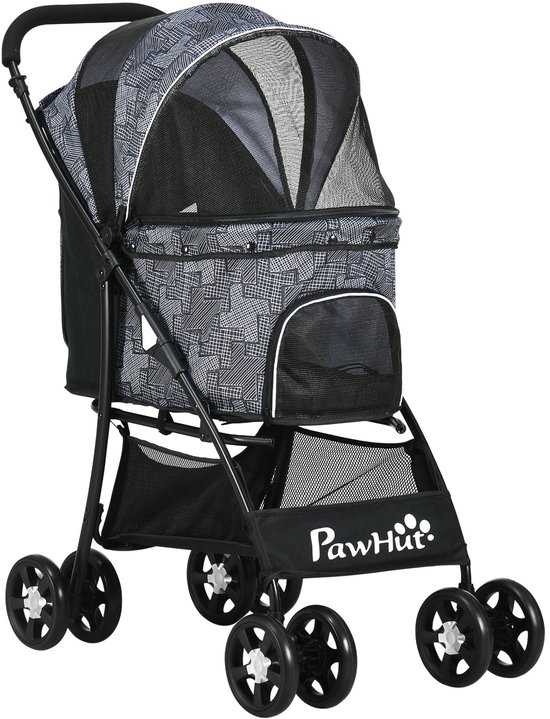 Tectake® - Hondenkar WoofRider - Beige- Veelzijdig, Inklapbaar, Tot 40 Kg Hondenbuggy Hondenwagen