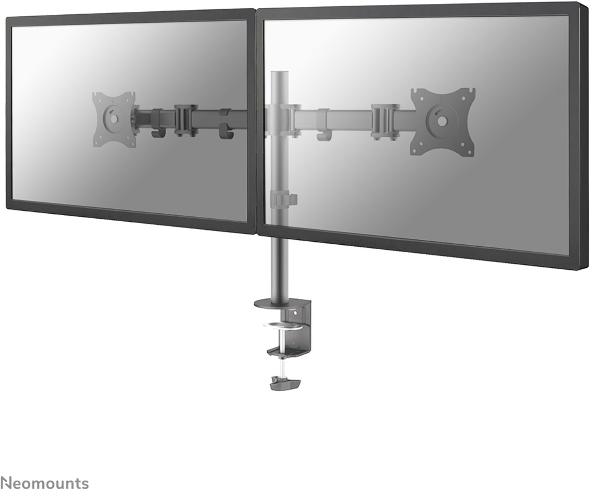 Neomounts by Newstar NM-D135DSILVER - monitorarm - geschikt voor 2 monitoren t/m 27" - zilver