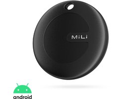 Android Bluetooth Sleutelhanger Tracker - MiLi MiTag Go - Geschikt voor Android - Zwart - Waterdicht (IP67) - Geluidsfunctie & Tot 100m Bereik - 1 Stuk