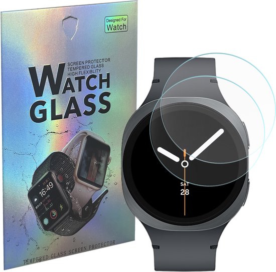 Samsung Galaxy Watch 8 44mm - 2 stuks Beschermglas Smartwatch screenprotectors van glas Transparante glazen schermbeschermfolie