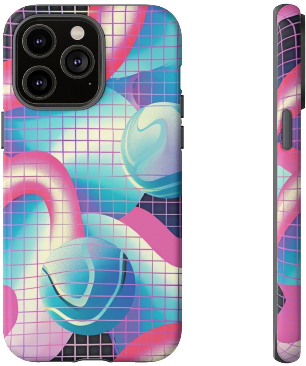 Abstract 3D Geometrisch Patroon – Telefoonhoesje Geschikt voor iPhone 14 Pro Max