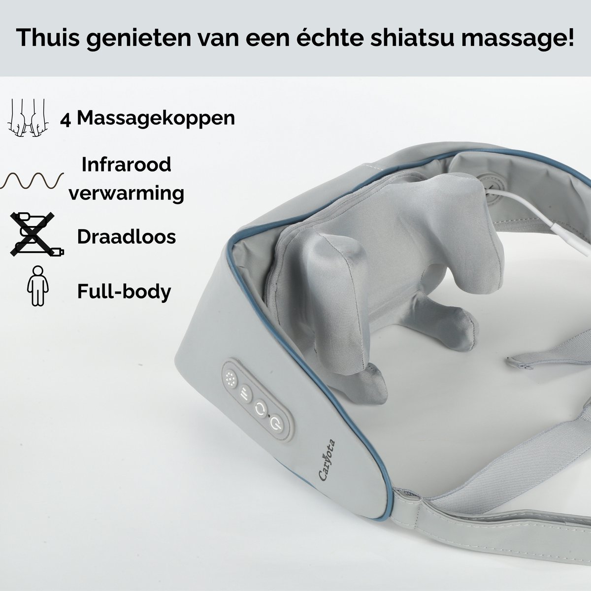 Caryota Nekmassage Apparaat - 4 in 1 Massagekussen - afbeelding 2