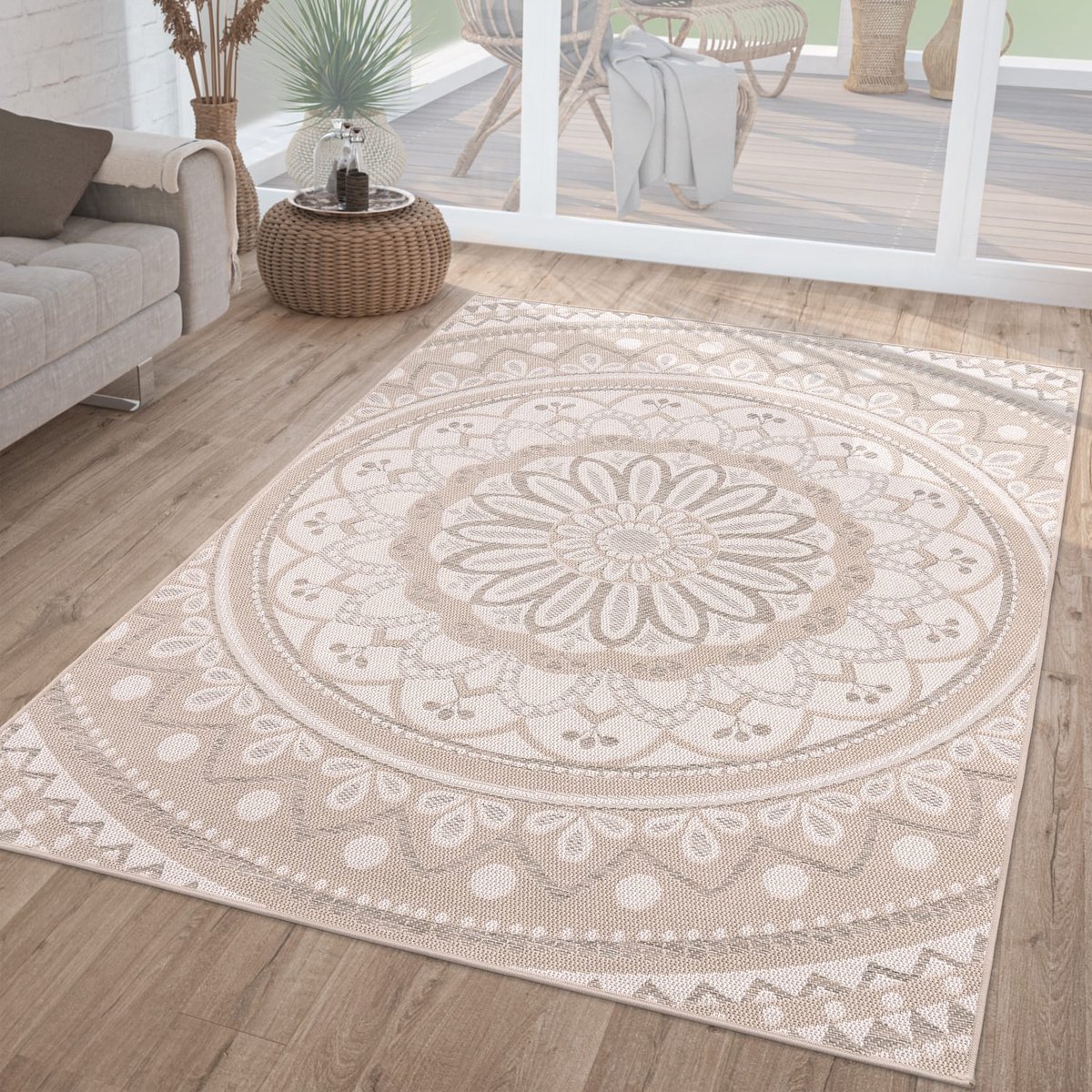 Binnen- en buitentapijt weerbestendig tuin oosters marokkaans boho-ontwerp