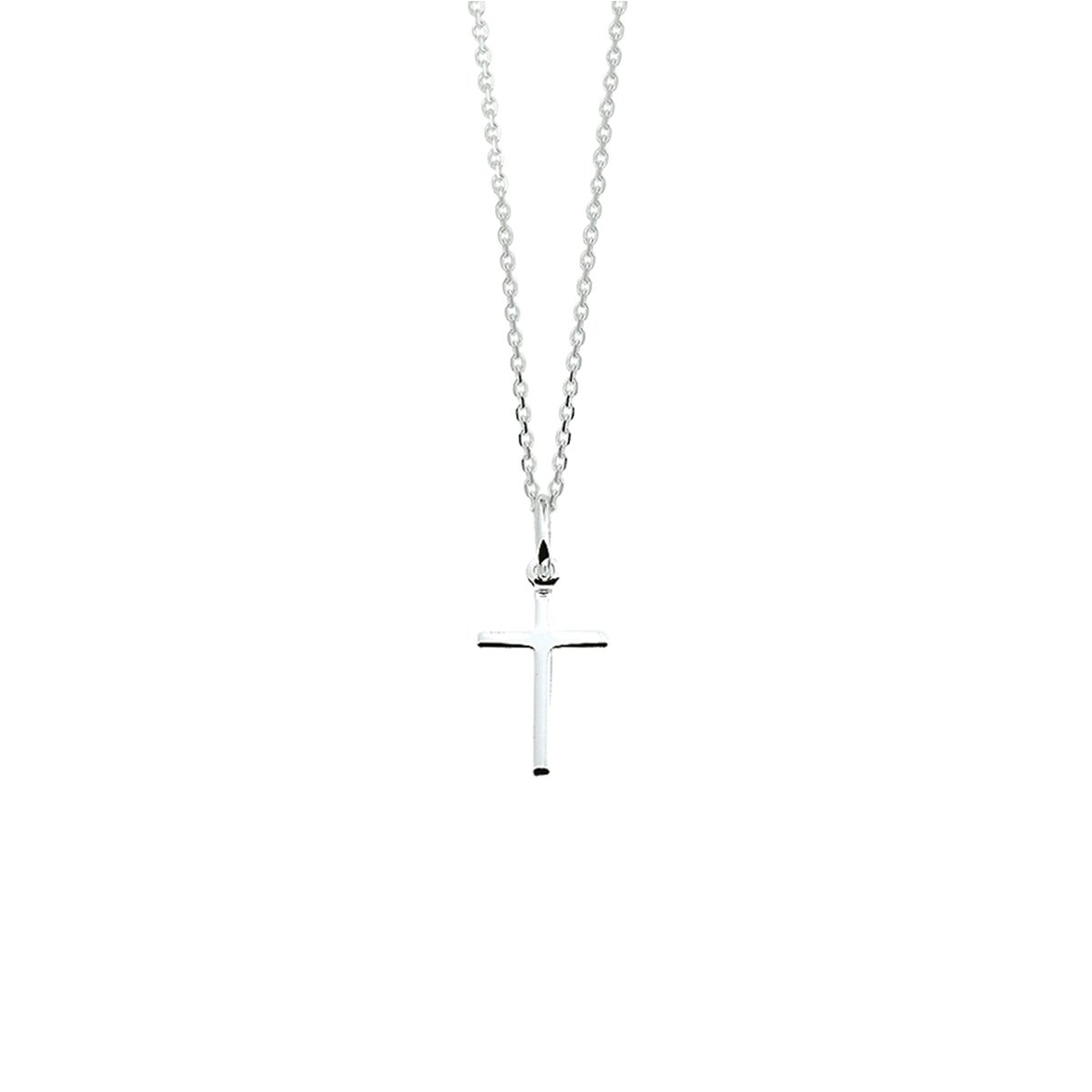 Glams ketting kruis 1,1 mm 41 + 4 cm - Zilver