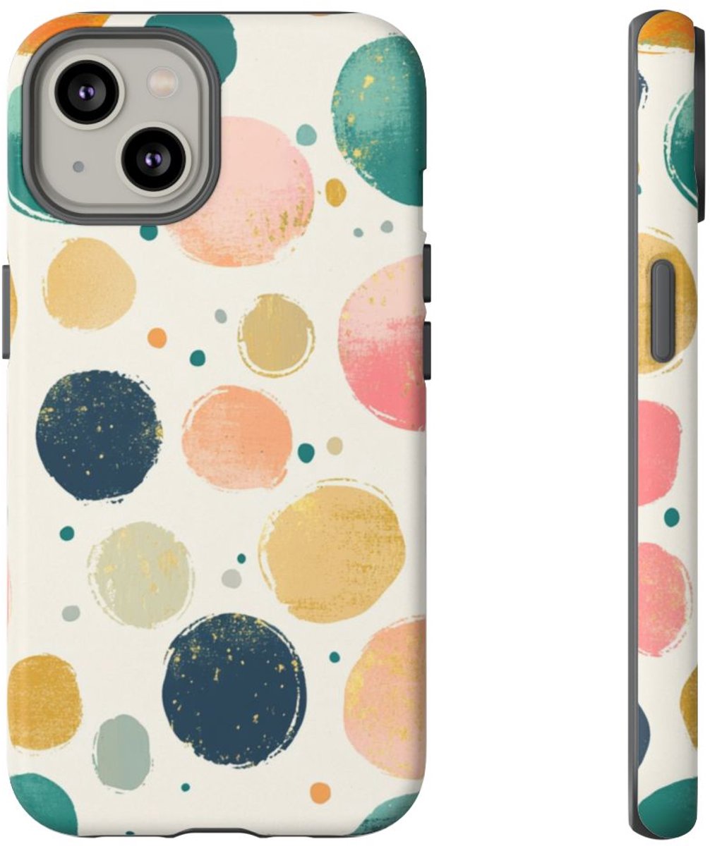 Vrolijk Abstract Stippenpatroon – Telefoonhoesje Geschikt voor iPhone 14