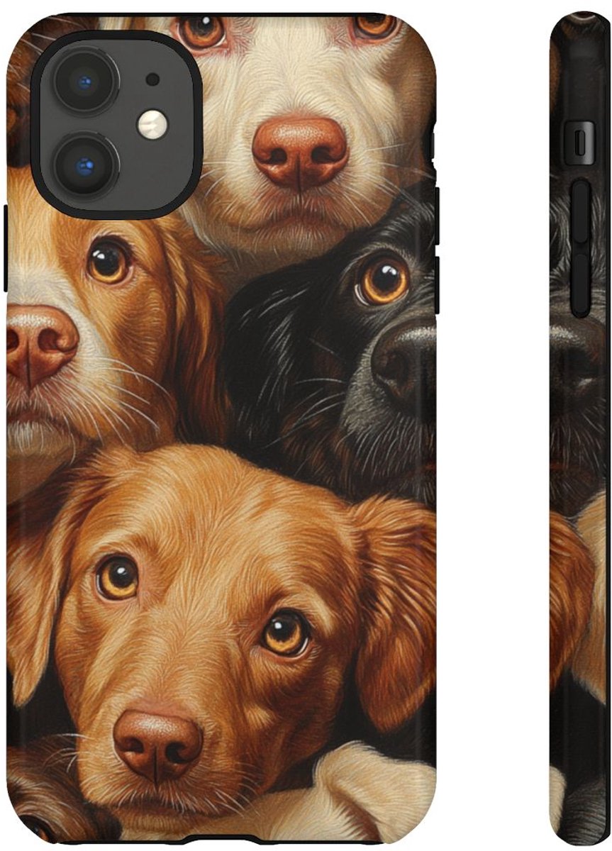 Realistisch Hondenkoppenpatroon – Telefoonhoesje Geschikt voor iPhone 11
