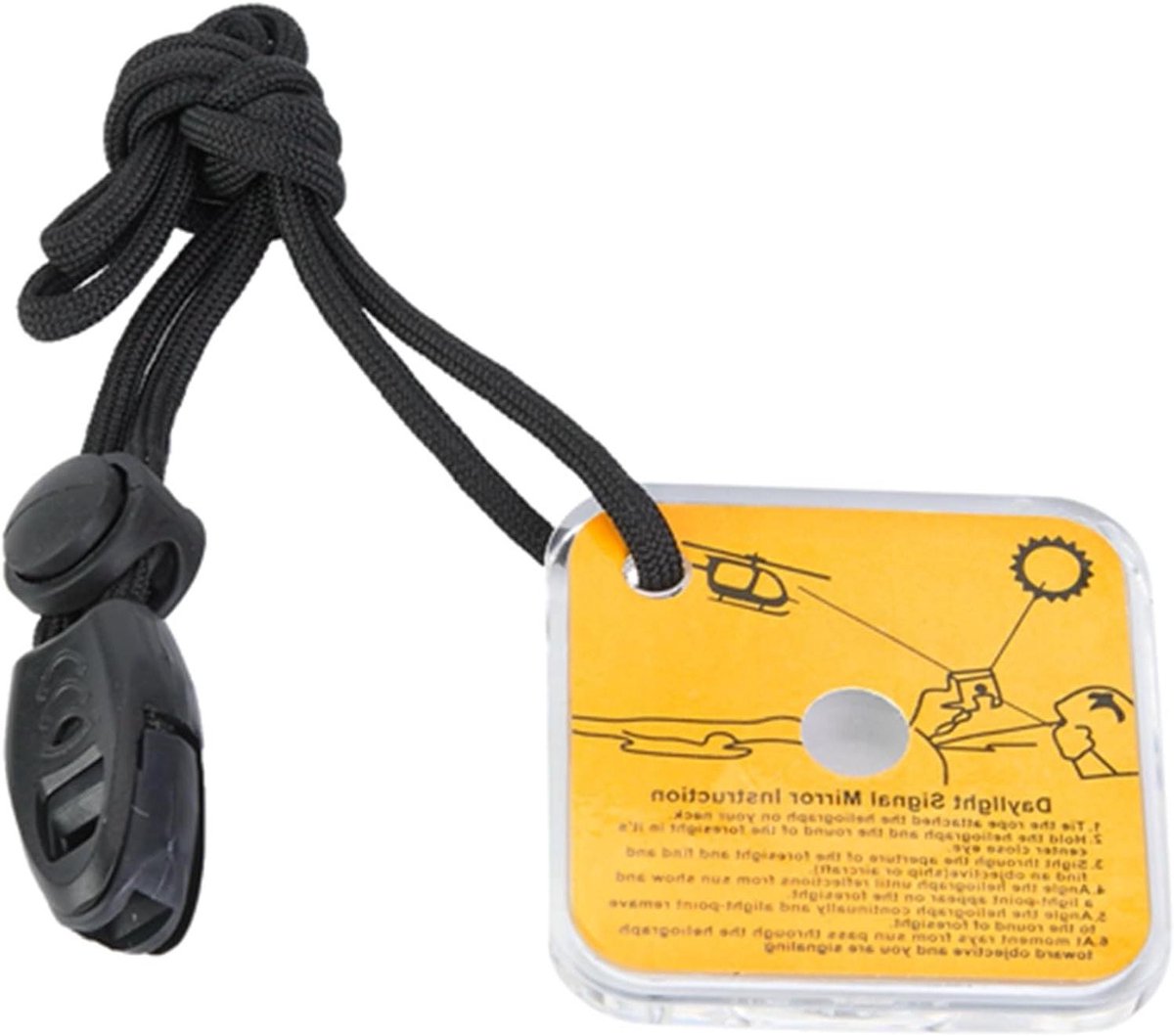 Allecto Plus - Survival Spiegel met Fluit en Kompas voor Outdoor Noodsignalen