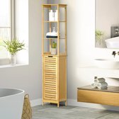 kleankin Meuble colonne de salle de bain armoire haute meuble