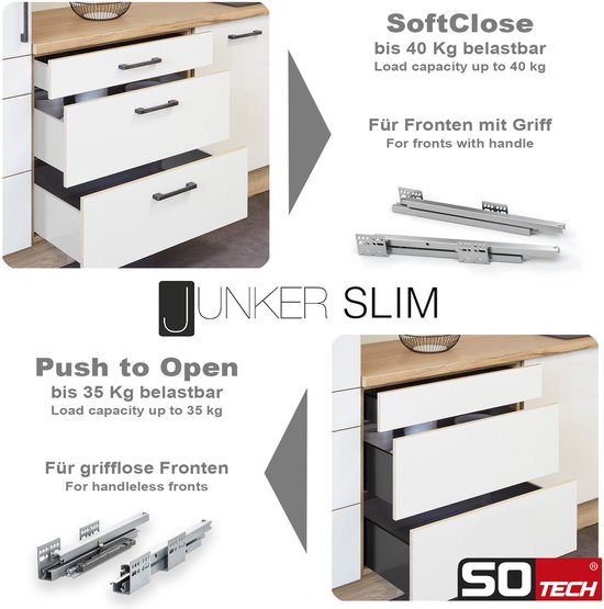 Lasysteem JUNKER-SLIM Antraciet Hoogte: 199 mm Diepte