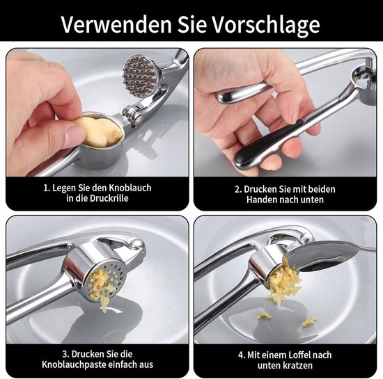 Oliver's Kitchen® Premium Knoflookpers - Gebruiksvriendelijk en