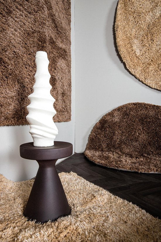 PTMD Jups Tapis tissé à la main en polyester marron S