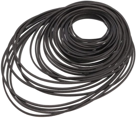 2 stuks platenspelerriemen, riem van zwart rubber voor spelers, compatibel met draaitafel, reserveriem voor fonograaf 270 mm