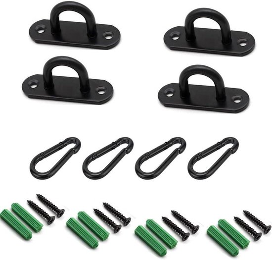 Roestvrij stalen oogplaat (8st) - Heavy Duty Wall Mount Oblong Pad(5x2cm) - U-Shaped