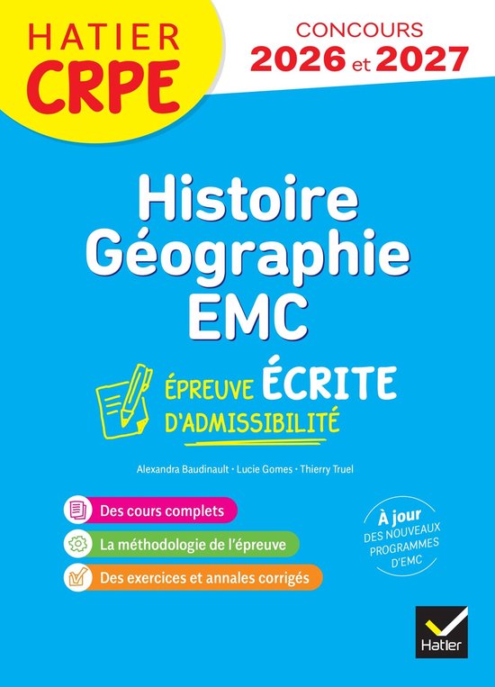 Histoire-Géographie-EMC- CRPE 2026-2027 - Epreuve écrite d ... - cover