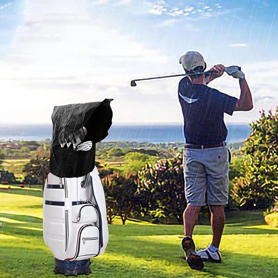 Allecto Plus - Golf Tas Regenhoes Waterdicht Zwart - Regen Cape voor Golf Bags - Golf Regen Cover - Draagbare Golf Regenkap - Golf Tas Push Carts - Beschermhoes voor golftas - Outdoor gebruik van Allecto Plus — afbeelding 3