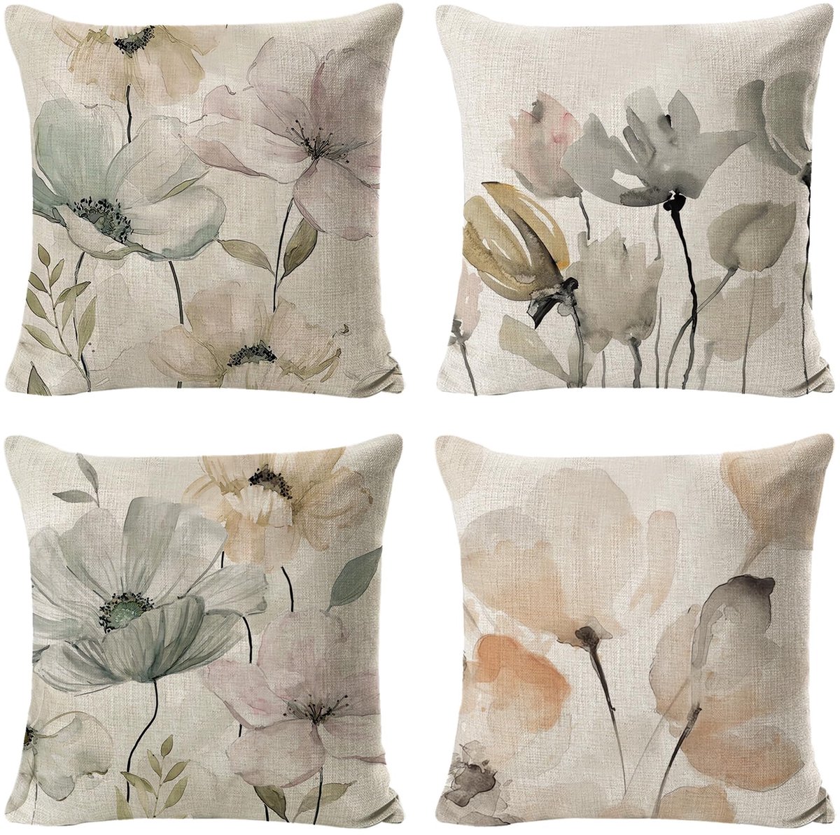 Ibenzoa Katoenen Kussensloop voor Optimaal Slaapcomfort - Zacht en Ademend Kussenhoesje beige