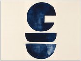Poster 160x120 cm - Vormen - Blauw - Abstract - Posters - Kamer decoratie - Wanddecoratie woonkamer - Muurdecoratie slaapkamer XXL