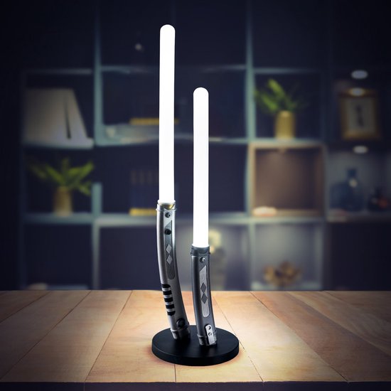 UKONIC - Star Wars - Lampe de bureau Ahsoka Double Sabres Lasers (Version Mandalorien) LED - 60cm