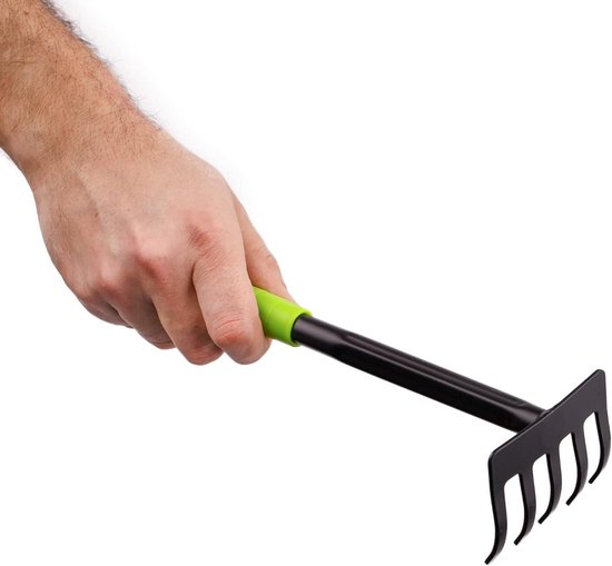 5-teeth Steel Flower Rake for Garden Maintenance - Ideal for Garden, Balcony, and Vegetable Patch — afbeelding 2