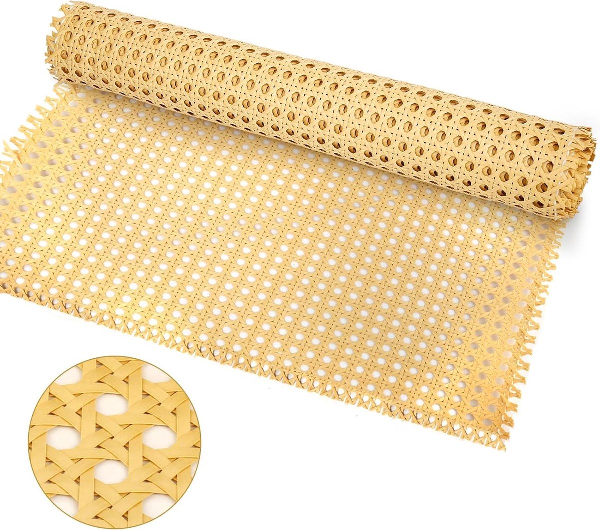 Allecto Plus - Rattan Vlechtwerk 40 x 100cm - Natuurlijk Decoratief Vlechtwerk voor Meubels - Waterdicht en Geschikt voor DIY - Stoelen en Kasten Cane Webbing