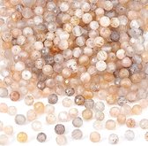Allecto Plus - Perles d'espacement en pierre de lune naturelle - 159 pièces - Perles en pierres précieuses pour Bijoux de Yoga - Colliers et bracelets