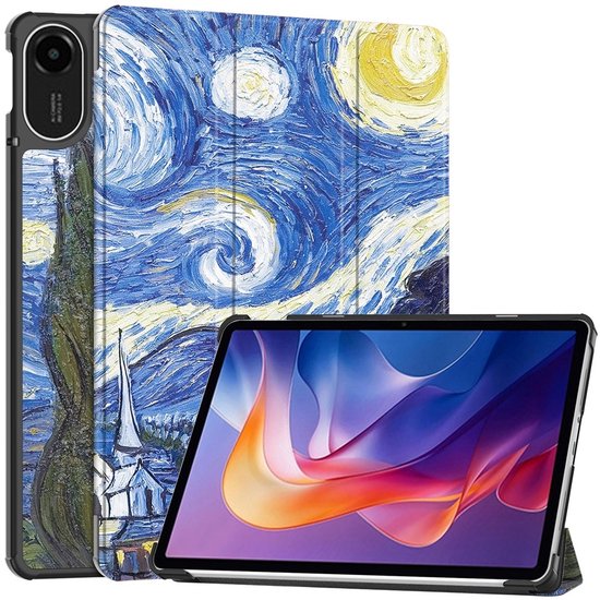 toergy Siliconen hoes voor Xiaomi Redmi Pad 2 Pro, 12,1 inch, nauwkeurige opening, anti-shock en krasbestendig, multi-hoekinstelling, comfortabel handgevoel, zwart