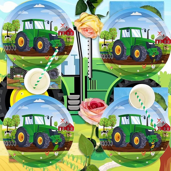 HGSHUO Paard feestservies kinderverjaardag decoratie verjaardagsfeest servies paarden papieren borden bekers servetten dieren tafeldecoratie set Western Cowgirl verjaardagsfeest 16 personen