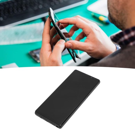 Schermvervanging voor Note 10 Plus, Telefoon TFT LCD-scherm Digitizer Touchscreen Montage met Frame, 3D Gevoelige Touchscreen Reparatieset voor Note 10 Plus