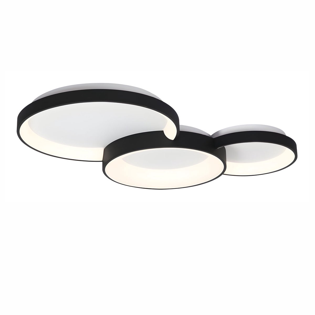 Plafondlamp/wandlamp | 105 cm | Fuso | zwart | metaal en kunststof | modern design | dimbaar | geïntegreerde LED | 72 watt | 3860 lumen | 2700K